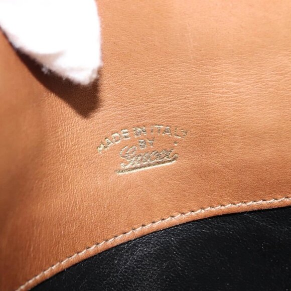 GUCCI GG Canvas Shoulder Bag Canvas Black Brown - Picture 13 of 14